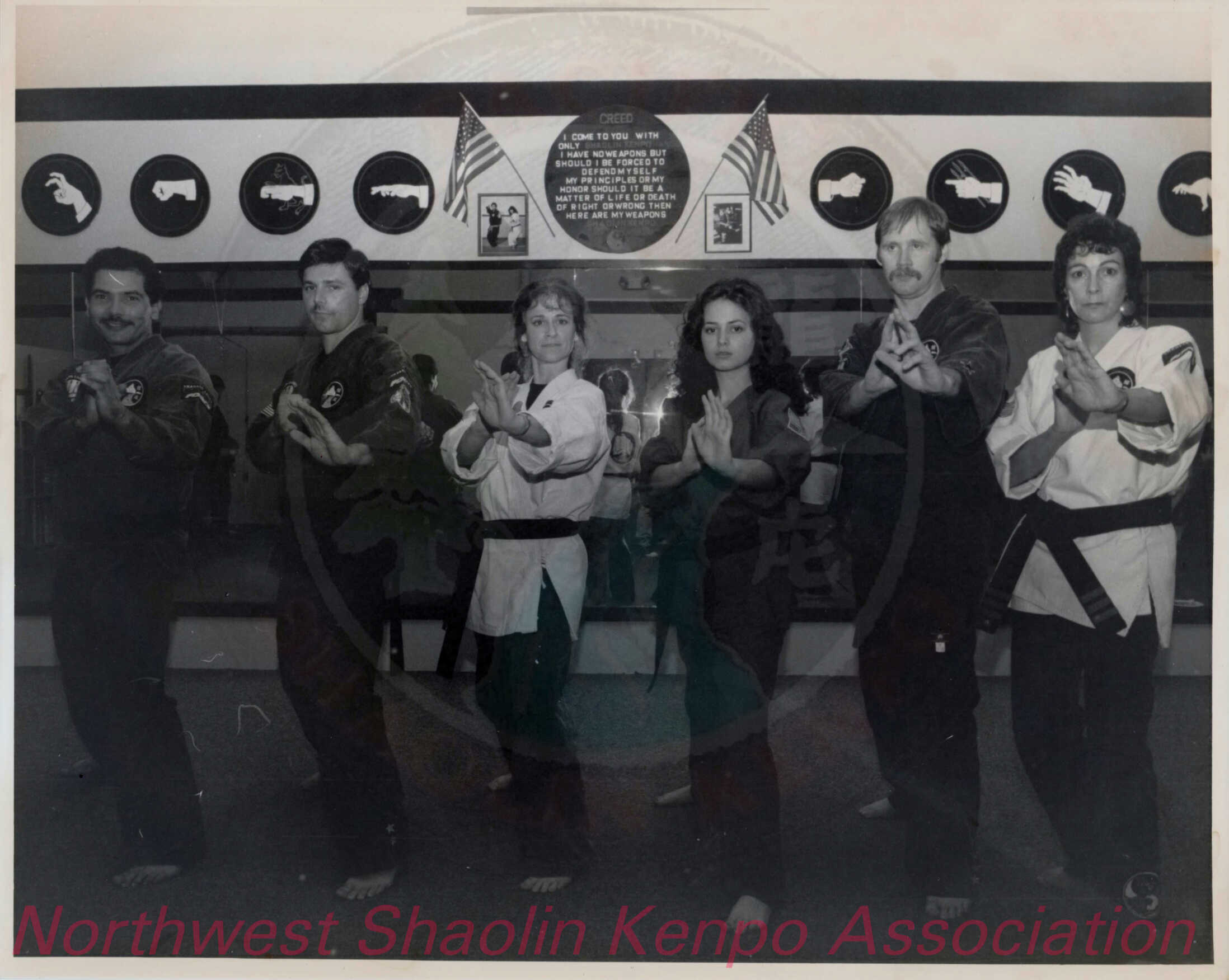 John Kraft, Sue Messenger, Cindy Kraft, Jenny Kraft, Bob Alexander, Ben Galeana, Pacific Shaolin Kenpo, 1995